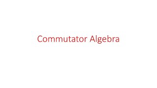 Commutator Algebra in Urdu [upl. by Oswell512]