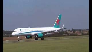 Thomson Airways First Choice Boeing 757200 taking off from London Luton [upl. by Alfons]