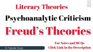 Psychoanalytic Criticism Freud’s Theories  Literary Theory  NTA NET PGT English [upl. by Adan246]