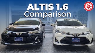 Corolla ALTIS 16 Comparison  PakWheels [upl. by Atyekram]