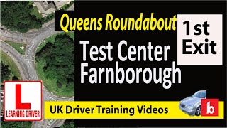 Test centre to farnborough road via queens roundabout 1 st Exit driving test farnborough uk [upl. by Tedda]