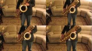 Gangnam Style  PSY Baritone Saxophone Quartet Cover [upl. by Eilama391]