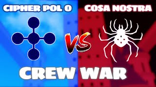 Cipher Pol 0 vs Cosa Nostra  Blox Fruits Crew War [upl. by Zarger]