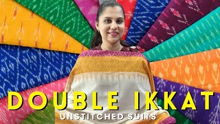 Double Ikkat Cotton Unstitched Suits [upl. by Harvard]