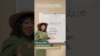 Chastise vocabulary grammareducator bellringer grammarlesson [upl. by Ahdar]