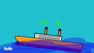 Sinking Nuclear ship Flipaclip Sinking ship animation [upl. by Galitea]