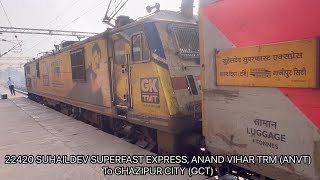 22420 SUHAILDEV SUPERFAST EXPRESS  INDIAN RAILWAYS  BHARTIRAIL8115 [upl. by Breed727]