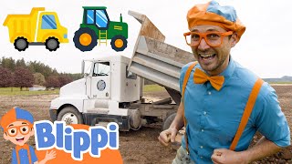 Blippi Learns About Tractors and Construction Vehicles  Educational Videos for Kids [upl. by Casper599]