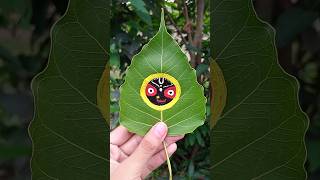 jagannath painting on leaf 🍀😍jayjagannath painting leafpainting short viral treding art draw [upl. by Lig]