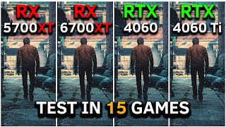 RX 5700 XT vs RX 6700 XT vs RTX 4060 vs RTX 4060 Ti  Test In 15 Games at 1080p  2024 [upl. by Enamart]