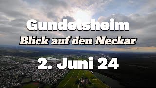 Hochwasser Neckartal bei Gundelsheim am Neckar BadenWürttemberg 2 Juni 2024 FPV Drohnenaufnahmen [upl. by Stonwin]