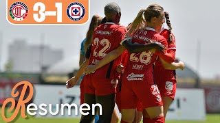 TOLUCA 31 CRUZ AZUL J15  INFERNAL VICTORIA con gol de AMANDINE [upl. by Eslek]