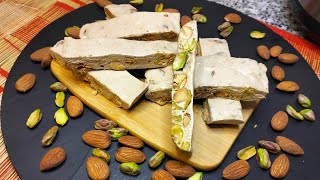 Turrón blando casero con miel de abeja sin azúcar y sin gluten 😋 [upl. by Spevek]