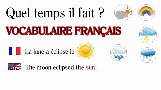 FRENCH VOCABULARY  exercices  quel temps il fait [upl. by Hcurab]