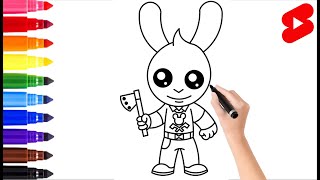 How To Draw Guggimon Fortnite Skin Easy Drawings Short  Fortnite Drawing [upl. by Eniotna335]