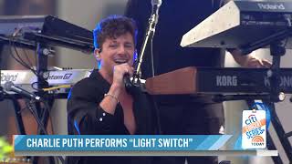 Charlie Puth  Light Switch Live from The TODAY Show [upl. by Elleda]