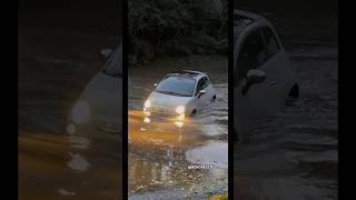 Fiat 500 Floats Across 😳😅 Floating Cars Crazy RiverCrossing unbelievablemoments fyp fun [upl. by Midan714]