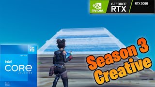 RTX 3060  I512600k Fortnite  Chapter 5 Creative Performance Mode [upl. by Jacqui]