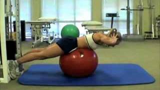 Back Extension Over Gym Ball [upl. by Eelarac]