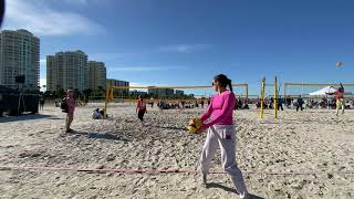 AVP Juniors Clearwater Beach ECC 17U M7 Avery Symon black bottomsorange top Bella Bravata  1124 [upl. by Sucramed]