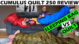 Cumulus Quilt 250 initial review  Sleeping bag vs camping quilt  Wild camping quilt [upl. by Assilac]