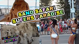 Sufers Paradise Beach Gold Coast Sand Safari Art Festival goldcoast sandsafari tourism [upl. by Leen]