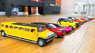 Cool Colored Die cast Model Cars Being Pushed By Hand 3 [upl. by Olegnalehcim]