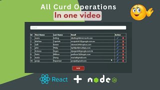 All curd operations Reactjs for frontend  nodejs for backend [upl. by Iduj]