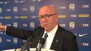 Diritti tv Serie A Tavecchio “Domani il bando e poi le offerte” [upl. by Olnay]