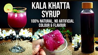 Homemade Jamun Kala Khatta Syrup Recipe  Kala khatta Ice Gola  Jamun Sharbat [upl. by Zinn]