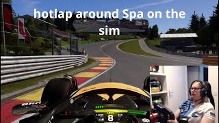 Hotlap F1 around Spa Francorchamps on the Simulator [upl. by Ahsienot]