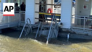 Video captures chaotic scene after Georgia dock collapse that killed 7 [upl. by Natsirhc166]