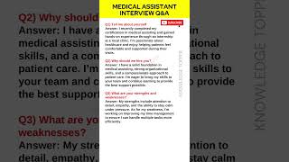 Medical Assistant Interview Questions and Answers [upl. by Shifra]