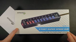 Apanage 11 Port USB Hub Unboxing [upl. by Wendell110]