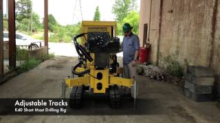 K40 Width Adjustable Tracks for micropile drilling [upl. by Ahsuatal]