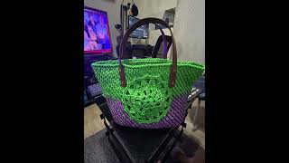 How to Crochet a Straw Basket  Bag [upl. by Eveineg]