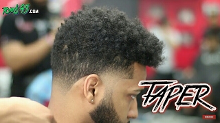 Barber Tutorial Taper Fade Using Less Guards [upl. by Attenohs]