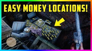 10 EASY Money Locations With TONS Of Gold Bars RARE Loot amp MORE In Red Dead Redemption 2 RDR2 [upl. by Kaiulani]