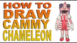 How to draw Cammy Chameleon Willys Wonderland [upl. by Drauode]