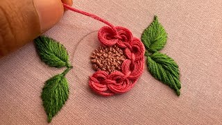 Super gorgeous embroidery flower design embroidery tutorial embroidery designs  kadai [upl. by Atinel238]