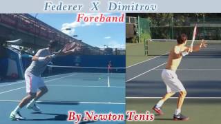 Federer X Dimitrov  Forehand by newton tenis [upl. by Magbie]