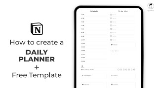 How to create a Daily Planner in Notion  Free Template Tutorial [upl. by Jasmine]