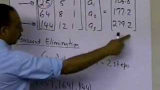 Chapter 0406 Lesson Gauss Elimination with Partial Pivoting Example Pt 13 Forward Elimination [upl. by Gelasias]