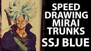 SPEED DRAWING MIRAI TRUNKS SSJ BLUE [upl. by Mirielle]