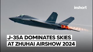 J35A stealth fighter jet Takes the Spotlight at Zhuhai Airshow 2024  InShort [upl. by Airitak]