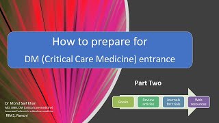 Prepare for DM critical care medicine NEETSS Part2 by DrMohdSaifKhan [upl. by Samal]