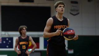 Charlie Morcombe Aussie Prospects u20s 2024 Eltham Dandenong Junior Basketball Tournament Highlights [upl. by Myrle621]