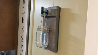 Making a Rustic Wall Lantern Sconce [upl. by Jovita]