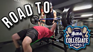 ROAD TO COLLEGIATE NATIONALS  Powerlifting Compound Lifts [upl. by Savick]