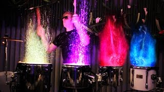 Drumming with FIRE amp Water  LED Drum Show AFISHAL [upl. by Conover]